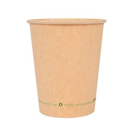 Image GOBELETS BOISSONS FROIDES ET CHAUDES 1 PAROI 240 ML 280 G/M2 Ø8/5,6x9,2 CM MARRON CARTON (1000 UNITÉ) #1