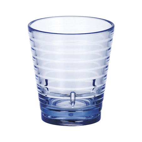 Image GOBELETS AVEC RELIEF 280 ML Ø 8,5/6x9,5 CM BLEU POLYCARBONATE (12 UNITÉ) #1