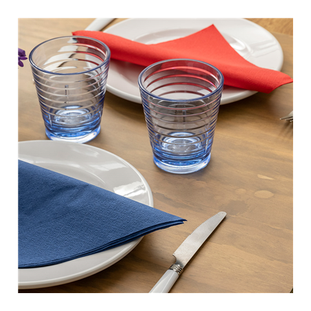 GOBELETS AVEC RELIEF 280 ML Ø 8,5/6x9,5 CM BLEU POLYCARBONATE (12 UNITÉ)