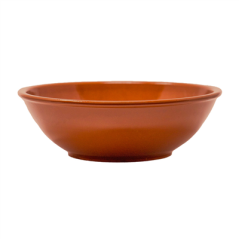 Image ASSIETTES CREUSES EN FAÏENCE 1200 ML Ø 22x7 CM MARRON ROUGEATRE CERAMIQUE (12 UNITÉ) #1