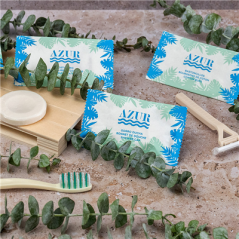 BONNETS DOUCHE EN SACHETS BLANC 'AZUR'  6X10,5 CM BLANC PE (250 UNITÉ)