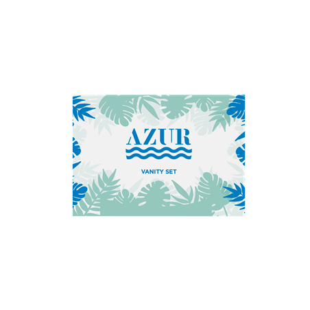 Image VANITY SET EN SACHET BLANC 'AZUR'  6x10,5 CM (250 UNITÉ) #1