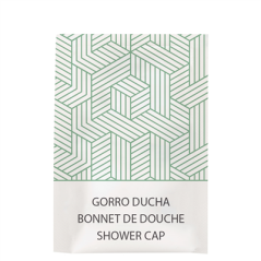 Image BONNETS DOUCHE EN SACHETS BLANC 'THERAPY' 6X10,5 CM BLANC PE (250 UNITÉ) #1