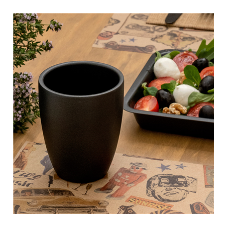 GOBELETS 'ARTINOX' 200 ML Ø 8x10 CM NOIR INOX (1 UNITÉ)