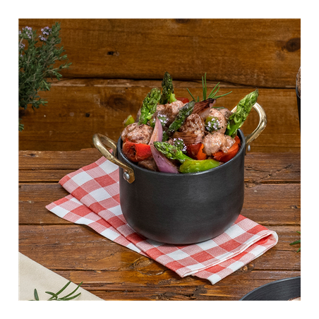 MINI SAUTOIR 'ARTINOX' 600 ML Ø 11x7 CM NOIR INOX + ALUMINIUM (1 UNITÉ)