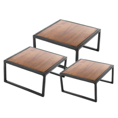 Image 3 U. ÉLÉVATEURS BUFFET  17,2/19,7/22,2 CM NOIR FER (1 UNITÉ) #1