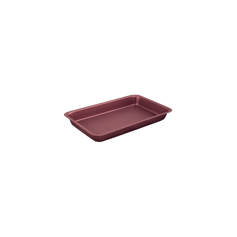 PLATEAU FAST FOOD 'ARTINOX'  25,5x15,75x3 CM BORDEAUX INOX (1 UNITÉ)
