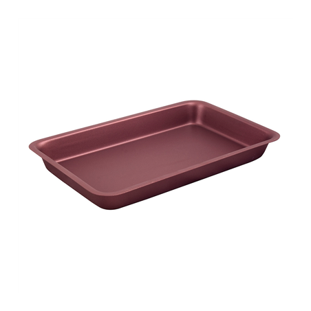 Image PLATEAU FAST FOOD 'ARTINOX'  25,5x15,75x3 CM BORDEAUX INOX (1 UNITÉ) #1