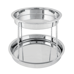 Image PLATEAU FRUITS DE MER  27,5X19X32 CM ARGENTE INOX (1 UNITÉ) #1