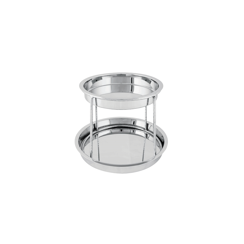 PLATEAU FRUITS DE MER  27,5X19X32 CM ARGENTE INOX (1 UNITÉ)