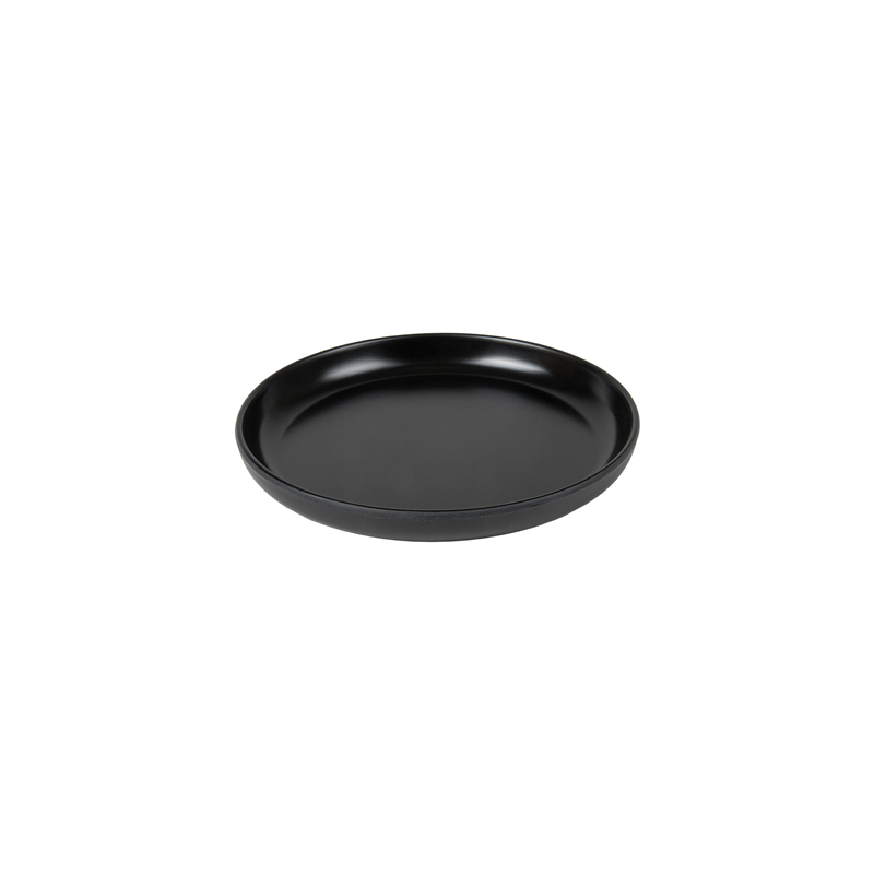 ASSIETTES PLATES 'ASAMI WARE'  Ø 16x2 CM NOIR MÉLAMINE (6 UNITÉ)