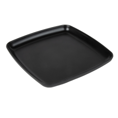 Image ASSIETTES PLATES CARRÉES 'ASAMI WARE'  19x19x2 CM NOIR MÉLAMINE (6 UNITÉ) #1