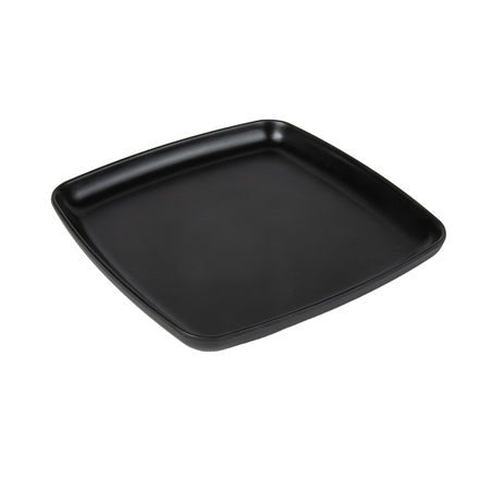 Image ASSIETTES PLATES CARRÉES 'ASAMI WARE'  19x19x2 CM NOIR MÉLAMINE (6 UNITÉ) #1