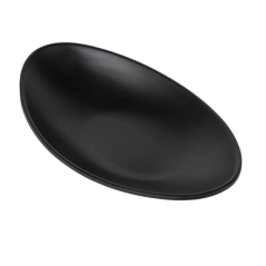 Image BOLS OVALES 'ASAMI WARE' 18,2x10,1x3 CM NOIR MÉLAMINE (6 UNITÉ) #1