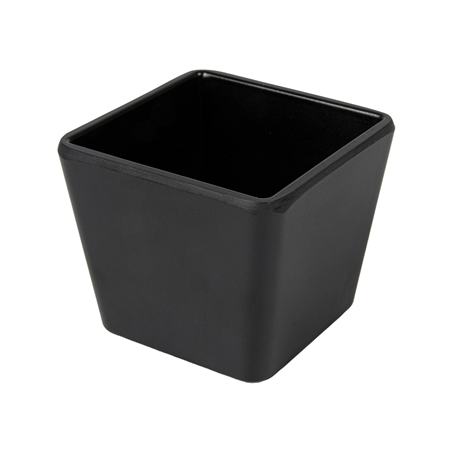 Image GOBELETS CARRÉS 'ASAMI WARE'  6,8x6,8x5,8 CM NOIR MÉLAMINE (12 UNITÉ) #1