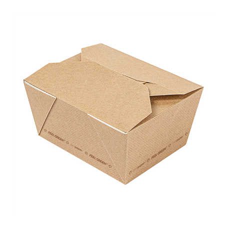 Image BOÎTES AMÉRICAINES MICRO-ONDABLES 'THEPACK' 780 ML 220 G/M2 11,3x9x6,3 CM NATUREL CARTON ONDULÉ NANO-MICRO (500 UNITÉ) #1