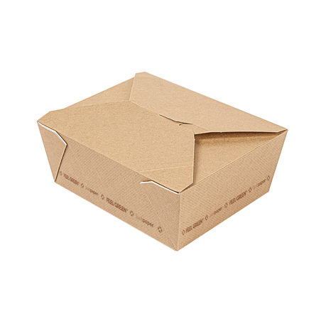Image BOÎTES AMÉRICAINES MICRO-ONDABLES 'THEPACK' 1350 ML 220 G/M2 15,2x12,1x6,5 CM NATUREL CARTON ONDULÉ NANO-MICRO (300 UNITÉ)