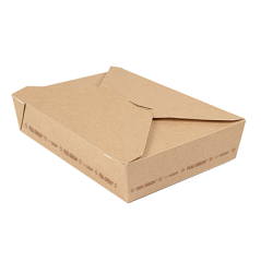 Image BOÎTES AMÉRICAINES MICRO-ONDABLES 'THEPACK' 1470 ML 220 G/M2 19,6x14x4,5 CM NATUREL CARTON ONDULÉ NANO-MICRO (300 UNITÉ) #