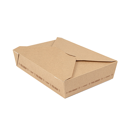 Image BOÎTES AMÉRICAINES MICRO-ONDABLES 'THEPACK' 1470 ML 220 G/M2 19,6x14x4,5 CM NATUREL CARTON ONDULÉ NANO-MICRO (300 UNITÉ) #