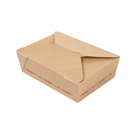 Image BOÎTES AMÉRICAINES MICRO-ONDABLES 'THEPACK' 1980 ML 240 G/M2 19,6x14x6,2 CM NATUREL CARTON ONDULÉ NANO-MICRO (200 UNITÉ) #