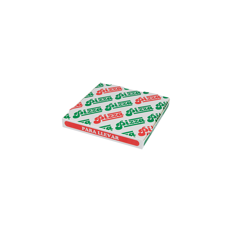 BOÎTES PIZZA 'THEPACK' 330 G/M2 24x24x3 CM BLANC CARTON ONDULÉ MICROCANAL (100 UNITÉ)