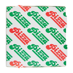 Image BOÎTES PIZZA 'THEPACK' 330 G/M2 24x24x3 CM BLANC CARTON ONDULÉ MICROCANAL (100 UNITÉ) #4