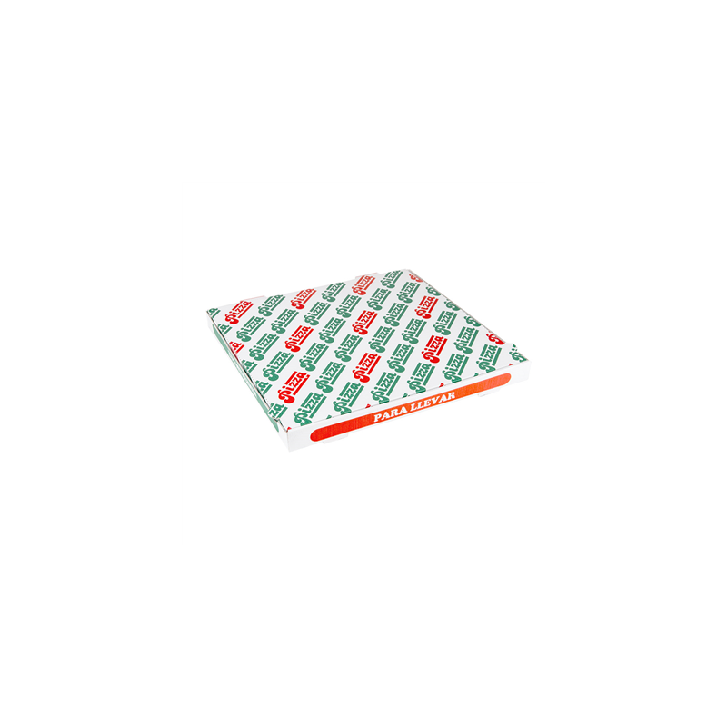 BOÎTES PIZZA 'THEPACK' 330 G/M2 40x40x3,8 CM BLANC CARTON ONDULÉ MICROCANAL (100 UNITÉ)