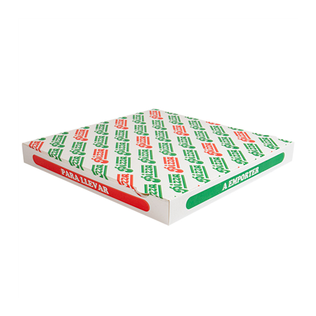 Image BOÎTES PIZZA 'THEPACK' 330 G/M2 46x46x5 CM BLANC CARTON ONDULÉ MICROCANAL (50 UNITÉ) #1
