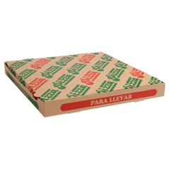 Image BOÎTES PIZZA 'THEPACK' 330 G/M2 36x36x4 CM NATUREL CARTON ONDULÉ MICROCANAL (100 UNITÉ) #1
