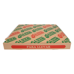 Image BOÎTES PIZZA 'THEPACK' 330 G/M2 36x36x4 CM NATUREL CARTON ONDULÉ MICROCANAL (100 UNITÉ) #3