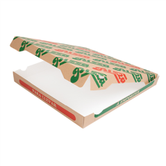Image BOÎTES PIZZA 'THEPACK' 330 G/M2 36x36x4 CM NATUREL CARTON ONDULÉ MICROCANAL (100 UNITÉ) #5