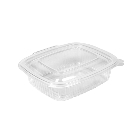 Image RÉCIPIENT AVEC COUVERCLE CHARNIÈRE 375 ML 14,3x12,6x4,1 CM TRANSPARENT PP (300 UNITÉ) #1