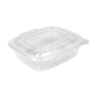Image RÉCIPIENT AVEC COUVERCLE CHARNIÈRE 375 ML 14,3x12,6x4,1 CM TRANSPARENT PP (300 UNITÉ) #1