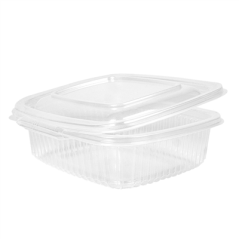 Image RÉCIPIENT AVEC COUVERCLE CHARNIÈRE 375 ML 14,3x12,6x4,1 CM TRANSPARENT PP (300 UNITÉ) #4