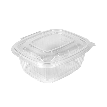 Image RÉCIPIENT AVEC CHARNIÈRE 500 ML 14,3x12,6x5,5 CM TRANSPARENT PP (300 UNITÉ) #1