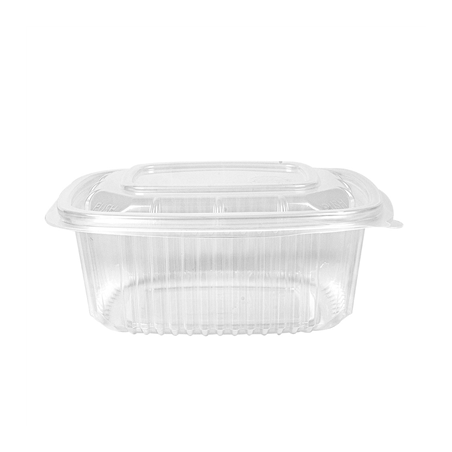 RÉCIPIENT AVEC CHARNIÈRE 500 ML 14,3x12,6x5,5 CM TRANSPARENT PP (300 UNITÉ)