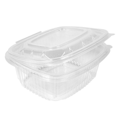 Image RÉCIPIENT AVEC CHARNIÈRE 500 ML 14,3x12,6x5,5 CM TRANSPARENT PP (300 UNITÉ) #4