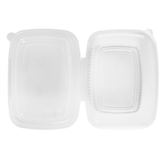 Image RÉCIPIENT AVEC CHARNIÈRE 1000 ML 18,7x14,4x6,4 CM TRANSPARENT PP (400 UNITÉ) #5