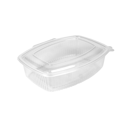 Image RÉCIPIENT AVEC COUVERCLE CHARNIÈRE 1500 ML 23,3x17,8x6,3 CM TRANSPARENT PP (200 UNITÉ) #1