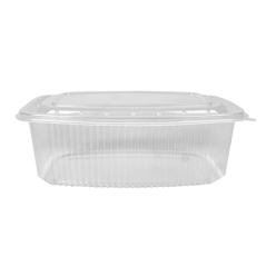 RÉCIPIENT AVEC COUVERCLE CHARNIÈRE 2000 ML 23,3x17,8x7,9 CM TRANSPARENT PP (200 UNITÉ)