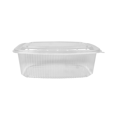 RÉCIPIENT AVEC COUVERCLE CHARNIÈRE 2000 ML 23,3x17,8x7,9 CM TRANSPARENT PP (200 UNITÉ)