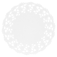 Image DENTELLES RONDES AJOURÉES  53 G/M2 Ø 11,5 CM BLANC PAPIER (250 UNITÉ) #1
