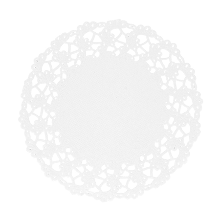 Image DENTELLES RONDES AJOURÉES  53 G/M2 Ø 11,5 CM BLANC PAPIER (250 UNITÉ) #1
