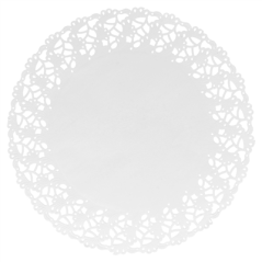 Image DENTELLES RONDES AJOURÉES  53 G/M2 Ø 27 CM BLANC PAPIER (250 UNITÉ) #1