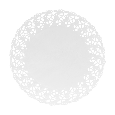 Image DENTELLES RONDES AJOURÉES  53 G/M2 Ø 27 CM BLANC PAPIER (250 UNITÉ) #1