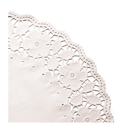 Image DENTELLES RONDES AJOURÉES  53 G/M2 Ø 42 CM BLANC PAPIER (250 UNITÉ) #1