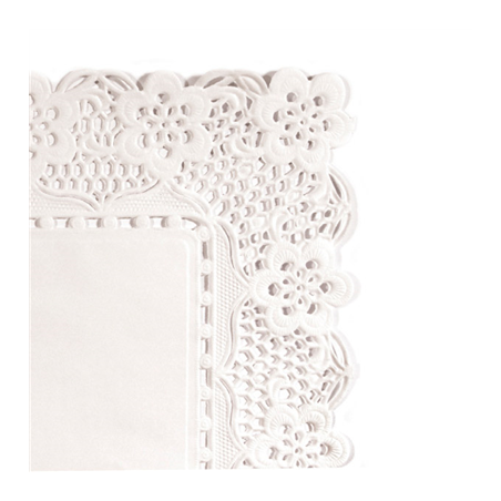 Image DENTELLES RECTANGULAIRES  53 G/M2 37x26 CM BLANC PAPIER (250 UNITÉ) #1