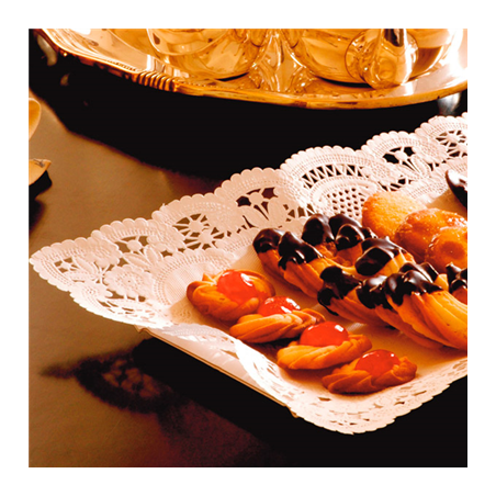 DENTELLES RECTANGULAIRES  53 G/M2 40x30 CM BLANC PAPIER (250 UNITÉ)