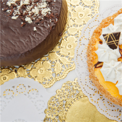 Image DENTELLES RONDES INGRAISSABLES  40 G/M2 Ø 27 CM BLANC PARCH.INGRAISSABLE (250 UNITÉ) #4