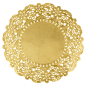 Image DENTELLES RONDES MÉTALISÉES  40 G/M2 + 20 G/M2 Ø 16,5 CM DORE LITOS MET. (100 UNITÉ) #1